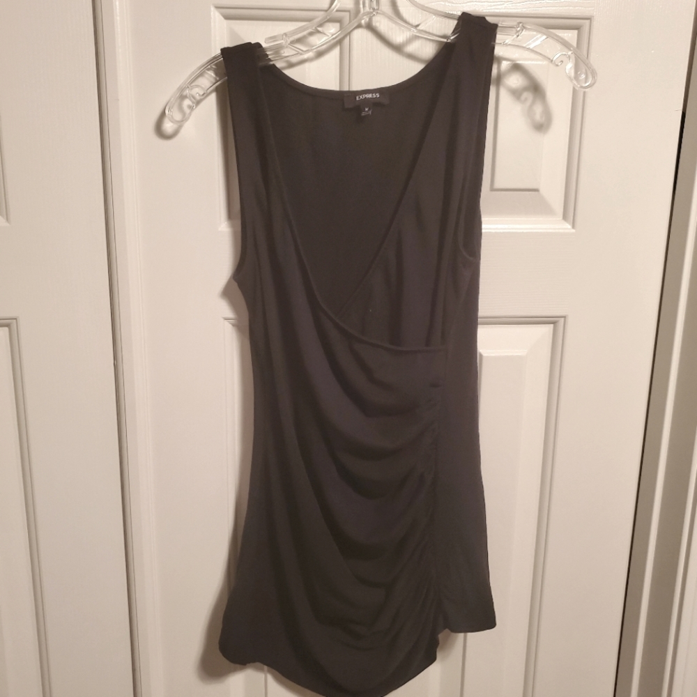 Express black tank top with faux wrap front - Women's Medium